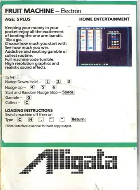 BBC Video Fruit Machine (1982)(Aligata Software) box cover back